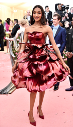 Jourdan Dunn Zac Posen x GE Labs x ProtoLabs (with 3D printed flower petals) gown; Jacob & Co. Jewelry