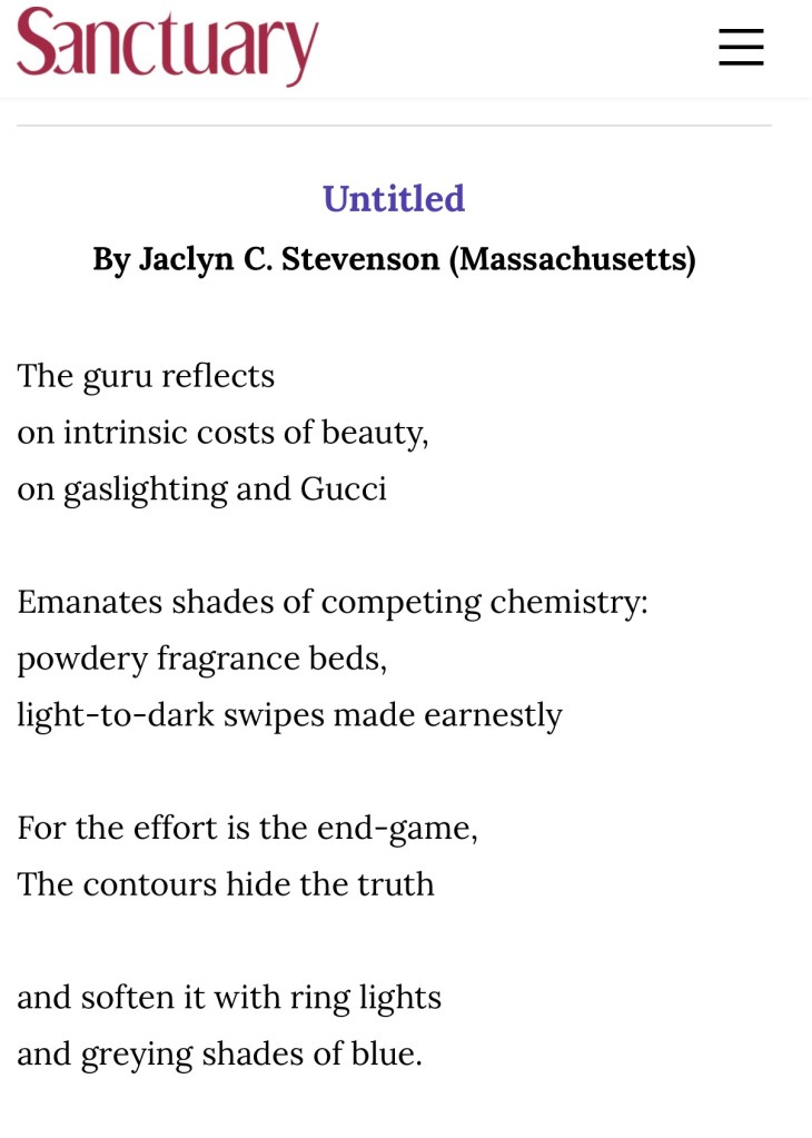 Screenshot of a poem 